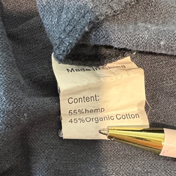 Organic cotton/hemp scoop neck Midi Dress - Picture 6 of 7